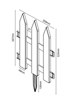 White PVC Garden/Lawn Edging 3000MM W x 400MM H White 10 PACK